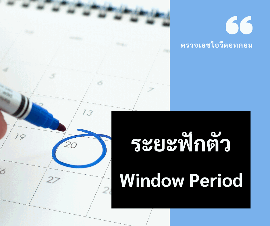 ระยะฟักตัว Window Period HIV เอดส์ ระยะของการติดเชื้อ อาการเอดส์ ตรวจเอชไอวี โรคติดต่อทางเพศสัมพันธ์